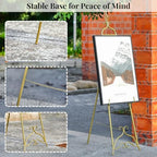 Gold Easel Stand for Sign 58.5” H Metal Large Adjustable - Image 4