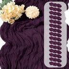 15 Pack Dark Purple Cheesecloth Table Runner 17 x 108 inch Cheese Cloth Table Runners 9ft Blue Table Runner Rustic Romantic Sheer Gauze Runner for Wedding Party Baby Shower Table Decoration by Yorcari