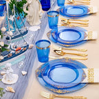 Hioasis 210 Pcs Blue Gold Plates for Graduation - Image 6