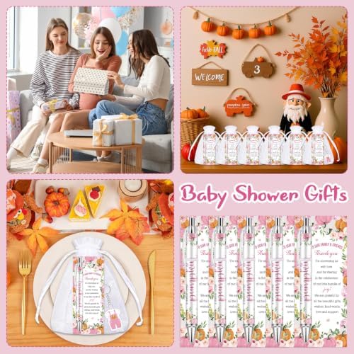 145 Pcs Little Pumpkin Baby Shower Favors Fall Baby Shower Pens Keychains - Image 6