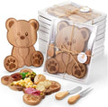 Ziliny 12 Set Baby Shower Prize Bear Shaped Cheese Board Gift, Acacia Color by Ziliny