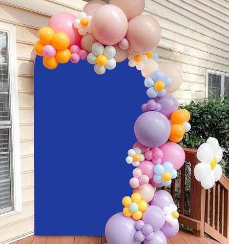 7.2FT Arch Backdrop Cover Royal Blue Spandex Arch Cover Chiara Round Top Arch Cover Backdrop Fabric for Wedding Ceremony Metal Arch Backdrop Stand Cover for Birthday Baby Shower Decorative Supply - Image 5
