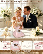 Wedding Audio Guest Book Phone with Voice Message Recorder, Vintage Voicemail Guestbook Machine for Wedding Reception, Bridal Shower, Anniversary, Birthday Party Keepsake - Image 3