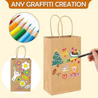 XPCARE Brown Paper Bags with Handles, 200Pcs 5.25x3.25x8.25'' Kraft Bags - Image 6