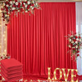 20ft x 10ft Wrinkle Free Red Backdrop Curtain for Parties, 4 Panels 5×10ft Silky Polyester Red Photo Backdrop Drapes Back Drop Cloth for Birthday Theme Party Wedding Photography Background by ENJOYYOURPARTY