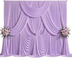 20ft x 10ft Lavender Backdrop Curtains, 4 Panels Lilac Drapes for Backdrop - Image 6