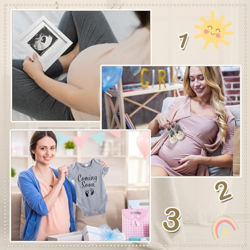 Canlierr 9 Pcs Pregnancy Announcement Set Baby Coming Soon Ideas, Gray - Image 5