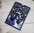 50 Quinceanera Invitations - Navy Blue Horse Laser Cut Sweet 15 Party Cards Only - Image 4