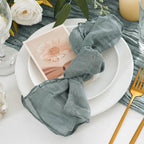 50 Pack Cheesecloth Napkins 20"x20" Dusty Blue Gauze Boho Napkins - Image 2