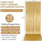 50x15FT Gold Sequin Backdrop Curtain Double Sided - Image 6