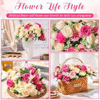 Geosar 8 Bundles Artificial Peonies Flowers,Bright Color - Image 5