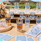 SiliFine 50 Sets Cielito Lindo Shot Glasses Favors, Wedding, Blue - Image 3