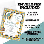 Custom Baby Shower Invites Bumble Bee Gender Neutral Invitation, 20 Pack of 5x7 Personalized Bumble Bee Invites with Envelopes - Unique Honeycomb Baby Shower Cards by AmandaCreation - Image 6