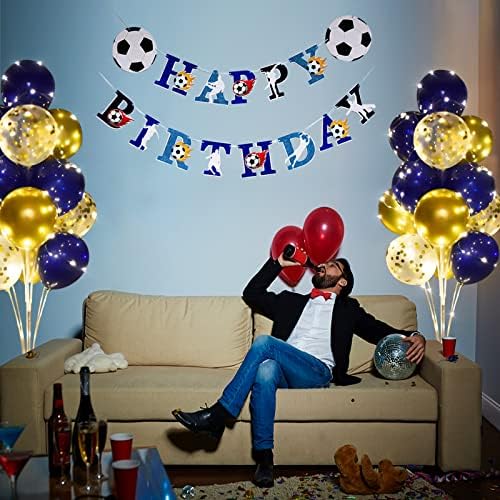 Cicicooie 2 Set Floor Balloon Stand Kit with String Light Balloon Holder Centerpieces Floor Decoration for Baby Shower Birthday Party Bachelorette Party (Blue&Gold) - Image 3