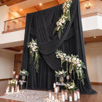20ft x 14ft Black Backdrop Curtain for Parties, Wrinkle Free Polyester 4 Panels 5x14ft Photo Backdrop Drapes Back Drop Cloth for Wedding Birthday Party Baby Shower Photography Background - Image 6