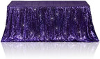 Poise3EHome Purple Sequin Tablecloth 90×132 Inch Rectangle Sparkly Fabric Table Cloth for Birthday Wedding Halloween Party Holiday Decoration by Poise3EHome
