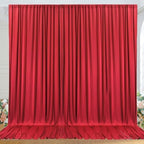 10ft x 10ft Wrinkle Free Red Backdrop Curtains for Parties, Polyester Photo Backdrop Drapes 2 Panels 5x10ft for Weddings Birthday Party Christmas Photography Background by ENJOYYOURPARTY