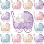 Threehoney 12 Pcs Baby Shower Mini Carriage Decoration, Multicolor by Threehoney