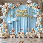 10x10FT Backdrop Curtains with Rod Pockets - Wrinkle Free Photo Stage Backdrop 2 Panels Curtains Drapes for Photography Wedding Party Baby Shower Decorations (Blue) - Image 7