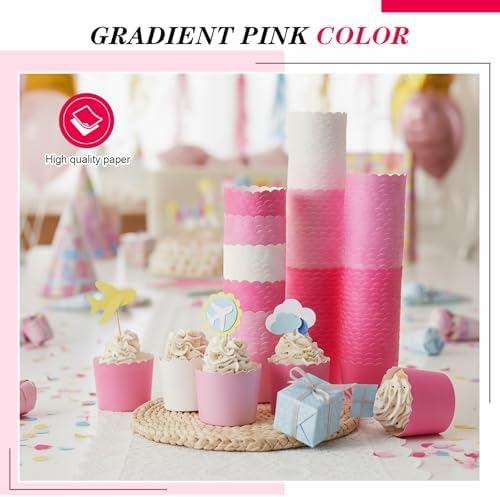 Havawish 250 Pcs Colorful Paper Baking Cups Cupcake Baking Cups 2.4 Inches Muffin Liners Scalloped Cupcake for Wedding Birthday Baby Shower Party Accessories - Image 4