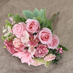 Pink Peonies Dahlia Artificial Flowers Bulk, 12 Bundles - Image 6