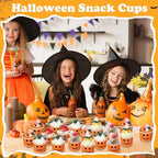 Honeydak 400pack 5oz Halloween Pumpkin Snack Cup Jack Lantern Ice Cream Cup - Image 5