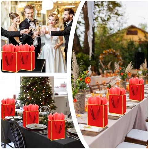 Addblu 100 Pack Bulk Luxury Gift Bags with Handles & 100 Tissue Papers - Image 4