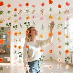 Livole 6Pcs 36Ft Wildflower Fall Garland with Bow Hanging Flower Backdrop - Image 5