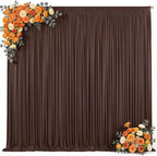 20x8ft Brown Backdrop Curtain for Parties Wrinkle Free Fabric Backdrop Curtain Wedding Photo Backdrop Drapes for Birthday Party Baby Shower Bridal Shower Photography Brown Back Drop 4 Panels 5x8FT - Image 2