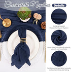 100 Pack Navy Blue Napkins 20x20Inch Cheesecloth Napkins - Image 3