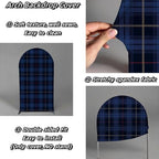 Arch Backdrop Cover Tartan Plaid Baby Shower Arch Stand Stretchy Cover for Bear Theme Boys Birthday Party Fiesta Decorations (7.2x4ft Cover,Blue33) - Image 4