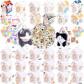ARELUX 30 Pcs Cat House Shaped Party Favor Boxes, Foldable Pet Adoption Treat Gift Boxes with DIY Stickers - Blank Goodie Bags for Kitten Birthday, Cat Themed Events by ARELUX