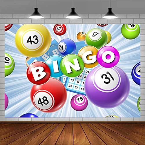 Bingo Backdrop, Lottery Winning Ball Photography Background, 10x10ft by EMDSPR