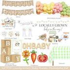Locally Grown Baby Shower Decorations – 129 Pcs Locally Grown Baby Shower Themed Party Supplies with Backdrop, Balloon Garland, Balloon Boxes, Banner, Cake Topper, Sash, Badges - Image 2
