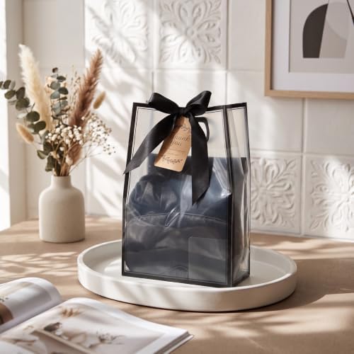 54 Pcs Baby Shower Prizes for Winners Prizes Gifts 6 Sets with Headbands Eye Masks Mirrors Hair Ties Hair Clips Socks Storage Bags Thank Card Gift Bag for Baby Shower Party Wedding(Black) - Image 5