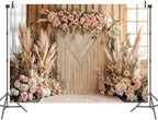 12x10ft Bohemian Pampas Grass Flower Backdrop Retro Boho Flowers Window Photography Background Bridal Shower Anniversary Birthday Baby Shower Decoration - Image 5