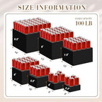Leinuosen 7 Pcs Extra Large Acrylic Buffet Risers, 8-14" Square, Black - Image 2