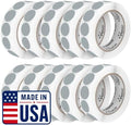 Perco Grey Perforated Round Circle Dot Sticker 1-Inch Labels — 10 Rolls, 10,000 Stickers—Subtle Labels for Secondary Categories & Low Priority Items, Strong Adhesive - Made in USA by Perco