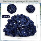 11.81 Inch Navy Blue Hydrangea Flower Balls for Centerpieces - Image 2