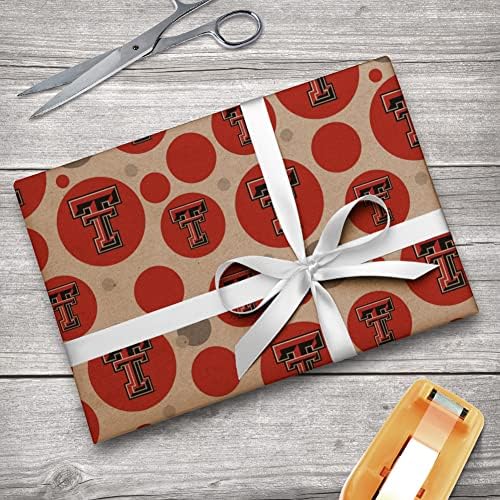 GRAPHICS & MORE Texas Tech University Raiders Logo Premium Kraft Gift Wrap Wrapping Paper Roll - Image 4
