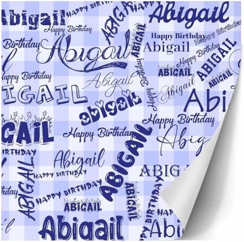 AOFUN Personalized Gift Wrapping Paper Holiday Gift For Couples Custom Gift Tissue Paper Roll Birthday Wrapping Christmas Gift Wrapping 3 Rolls 58" x 23" - Image 3