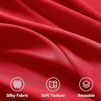 8 Panels 5x12ft Red Backdrop Curtains for Wedding Parties, Wrinkle Free Polyester 12 ft Long Photo Backdrop Drapes Back Drop Cloth for Birthday Christmas Ceremony Photography Background - Image 4