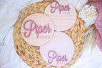 Personalized Birth Announcement, 3D Stat, Footprint & Name Plaque, Newborn Sign for Hospital, Pregnancy Photo Prop, Gender Reveal (Stat + Footprint + Name Sign) - Image 2