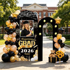 6FT 6.6FT Personalized Name Foam Arch Backdrop Board for Class of 2026, Customized Foam Board Backdrop with Photo, Parties Graduation Ceremony Decoration for Graduate Him Her - Image 2