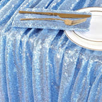 Baby Blue Christmas Backdrop Curtains 4 Pieces 2FTx8FT Sequin Photo Pooth - Image 6