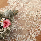 Lace Table Runner 6 Packs Ivory Table Fabric Embroidered Boho Table Runners - Image 3