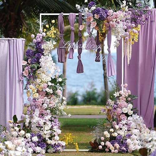 Fomcet White Square Backdrop Stand 6.6x4ft Metal Square Arch Stand - Image 4