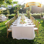 sancua 6 Pack White Table Cloth 90x132 Inch for 6 Feet Rectangle Tables - Image 3
