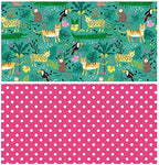 WRAPAHOLIC Jumbo Reversible Jungle Wrapping Paper - Jumbo Roll - 24 Inch x 65.6 Feet - Tigers in the Jungle Wild One Birthday Wrapping Paper for Kids Girls Birthday, Baby Shower - Image 7