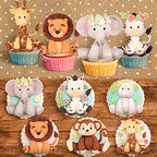 FUNSHOWCASE Jungle Animals Fondant Silicone Molds Sugarcraft Cake Decoration 6-count Height 2.6-3.6inch - Image 5